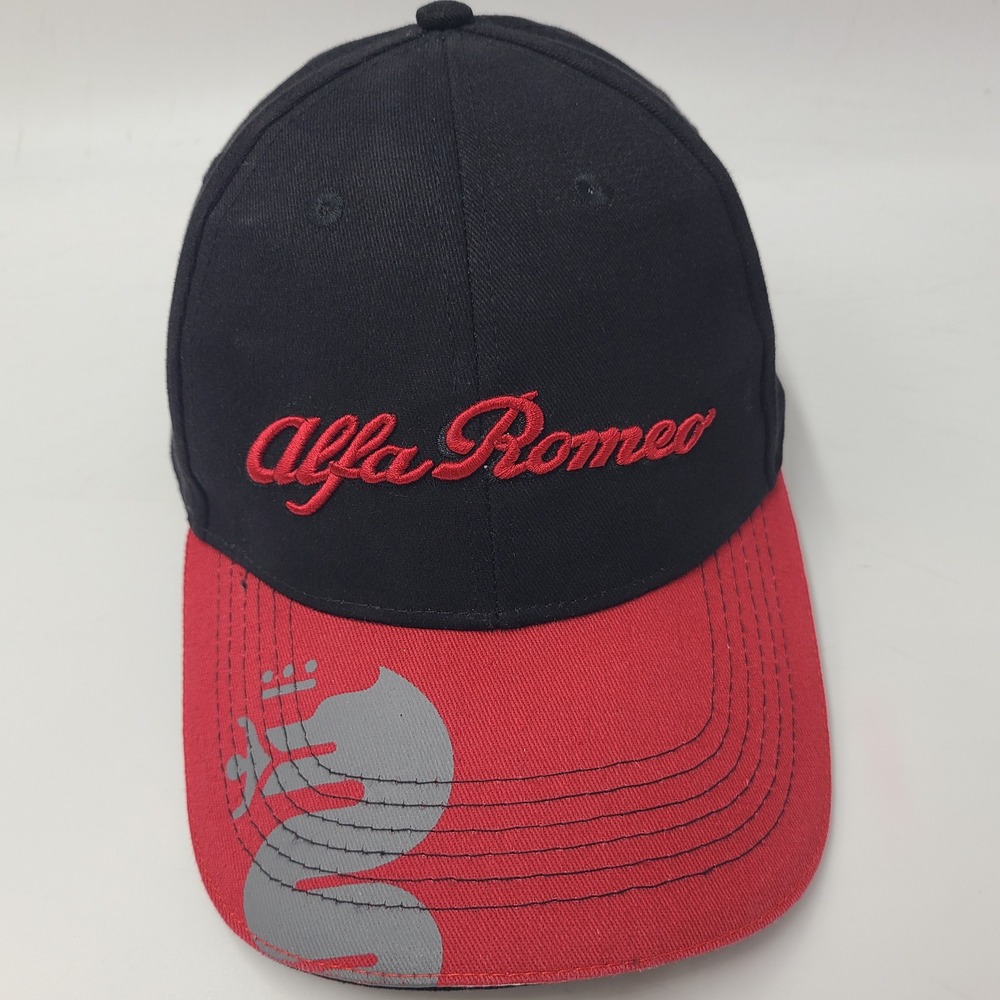 Alfa Romeo Hat Adjustable Black Red Racing Car Logo Italian Casual Cotton Men